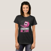Programmeur Modus Aan Programmeren  Coderingsontwi T-shirt (Voorkant volledig)