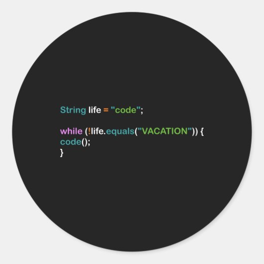 Programmeur Nerd Computer Science Programming Ronde Sticker (Voorkant)