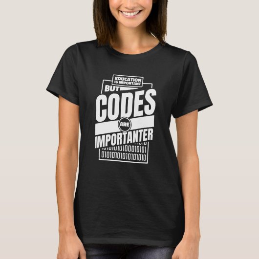 Programmeur Ontwikkelaar Coder Programmering Codin T-shirt (Voorkant)