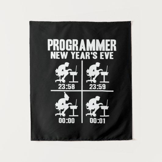programmeur Oud en Nieuw Wandkleed (Voorkant)