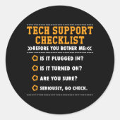 programmeur ronde sticker (Voorkant)