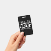 Programmeur Schrijft Code Zonder Bugs Badge (Handheld)