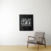 Programmeur Schrijft Code Zonder Bugs Wandkleed (In situ)