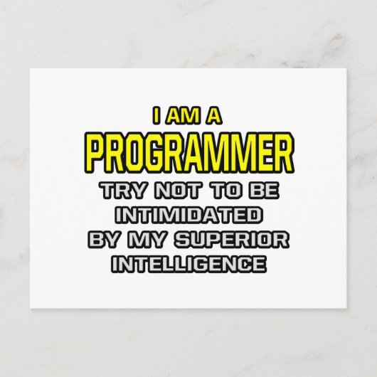 Programmeur...Superieure intelligentie Briefkaart (Voorkant)