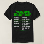 Programmeur Uurtarief Grappige Computer Programmer T-shirt (Design voorkant)