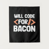 Programmeur zal coderen voor bacon wandkleed (Voorkant)