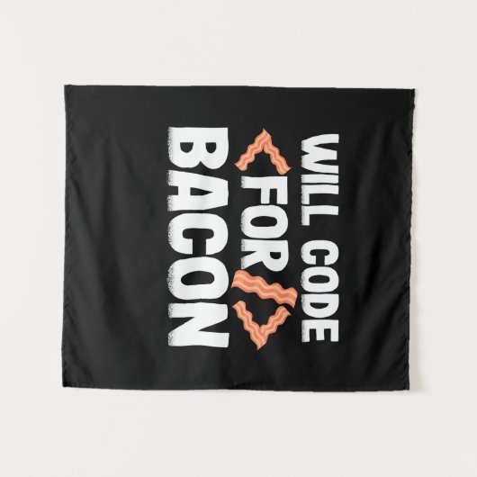 Programmeur zal coderen voor bacon wandkleed (Voorkant (horizontaal))