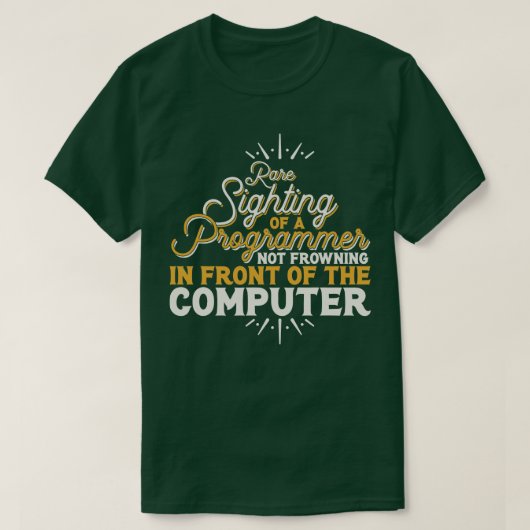 Programmeur zeldzame waarneming van een programmeu t-shirt (Design voorkant)