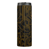 Programmeur's Verjaardag Zwart Circuit Board Thermosbeker (Achterkant)