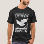 Programmeurs werken aan computers codering HTML JA T-shirt (Voorkant)