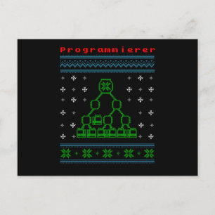 Programmier Computer Ugly kerstSweater Gift Briefkaart