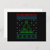 Programmier Computer Ugly kerstSweater Gift Briefkaart (Voorkant / Achterkant)