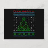Programmier Computer Ugly kerstSweater Gift Briefkaart (Voorkant)