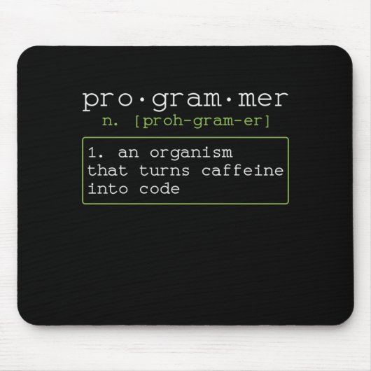 Programmierer liebt Kaffee Erklärung Muismat (Voorkant)