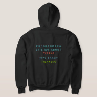 Programming Is Thinking, Not Typing – Developer Hoodie
