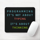 Programming Mindset Quote for Coders & Developers Muismat (Met muis)