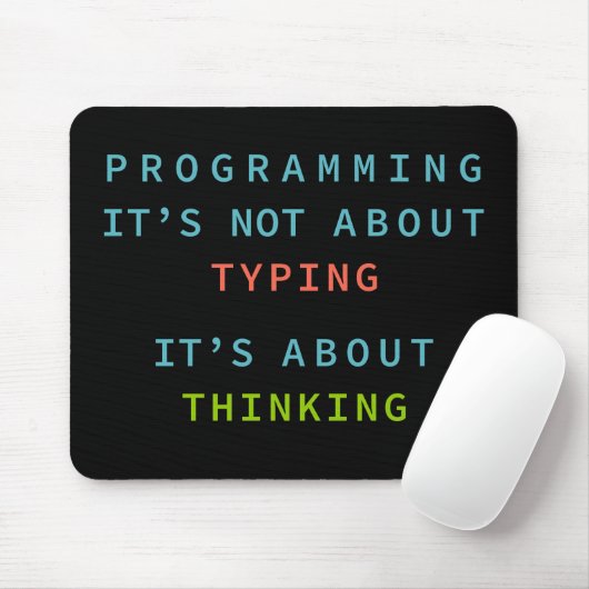 Programming Mindset Quote for Coders & Developers Muismat (Met muis)