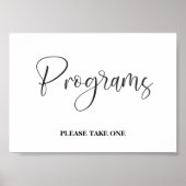Programs wedding sign Poster (Voorkant)