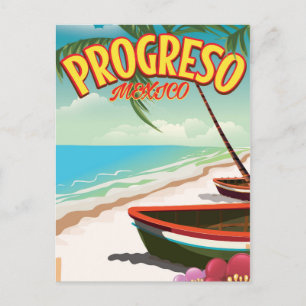 Progreso Mexicaanse reisposter Briefkaart