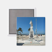 Progreso, Mexico - Square Magnet (Voorkant / Achterkant)