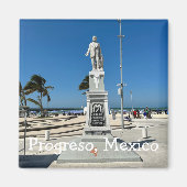 Progreso, Mexico - Square Magnet (Voorkant)