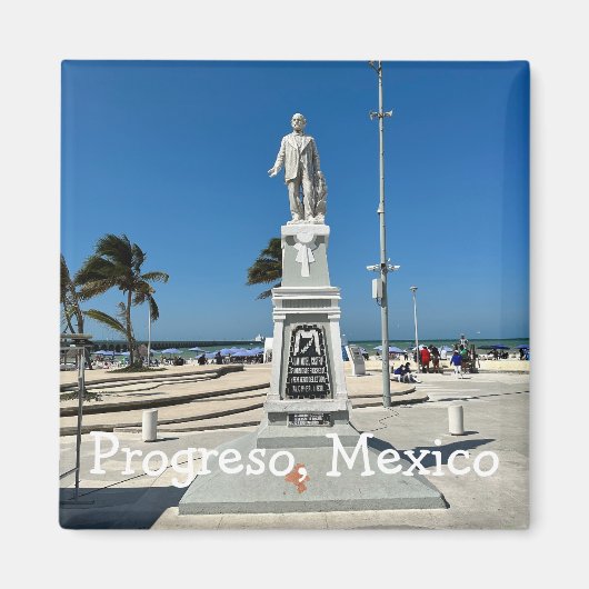 Progreso, Mexico - Square Magnet (Voorkant)