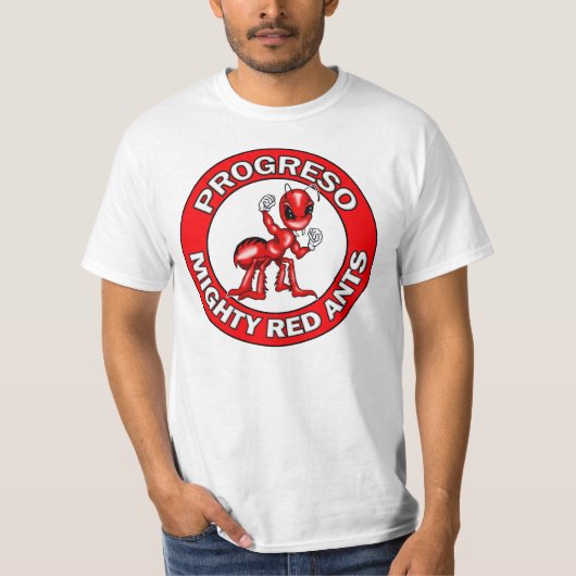 Progreso Red Ants Round Emblem T-shirt (Voorkant)