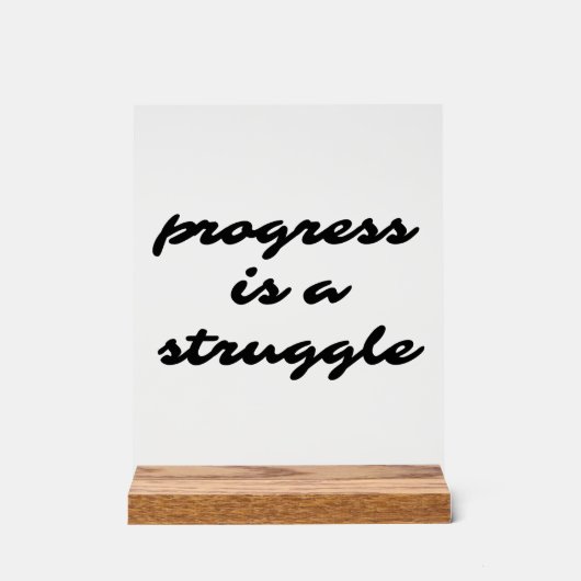 Progress-acrylteken Acryl Bord (Voorkant)