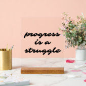 Progress-acrylteken Acryl Bord (Huwelijk)