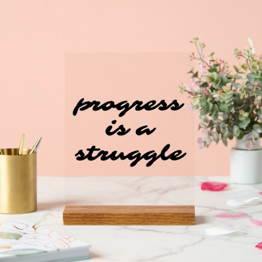 Progress-acrylteken Acryl Bord (Huwelijk)