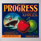 Progress Apple Crate LabelWatsonville, CA Poster (Voorkant)