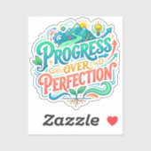 Progress boven perfectie Grafisch (Citaat) Leraar Sticker (Vel)