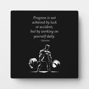 Progress Daily - Motivatie fitnessruimte, fitnessr Fotoplaat