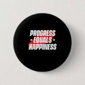 Progress Equals Hapness Motivational Quote Entrepr Ronde Button 5,7 Cm (Voorkant)