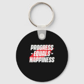 Progress Equals Hapness Motivational Quote Entrepr Sleutelhanger (Voorkant)
