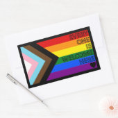 Progress Flag "Everyone Is Welcome Here" Rechthoekige Sticker (Envelop)