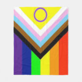 Progress LGBTQIA+ Pride Cadeaudeken Fleece Deken (Voorkant)