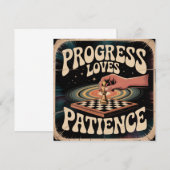 Progress Loves Patience Bedankkaart (Voorkant / Achterkant)