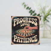 Progress Loves Patience Bedankkaart (Staand voorkant)