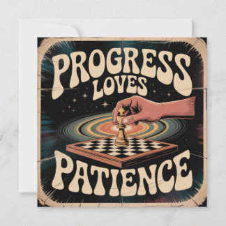 Progress Loves Patience Bedankkaart
