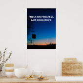 Progress Motivatie Quote Poster (Keuken)