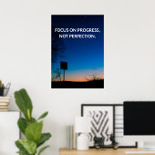 Progress Motivatie Quote Poster (Thuiskantoor)