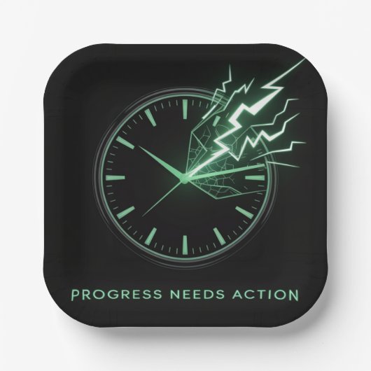Progress Needs Action Papieren Bordje (Voorkant)