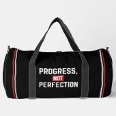Progress Niet Perfectie Gym Motivatie Reistas Plunjezak (Voorkant)