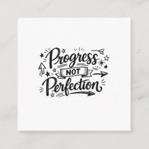 Progress Niet Perfectie Motivatie Citaat Ontwerp Informatiekaartje