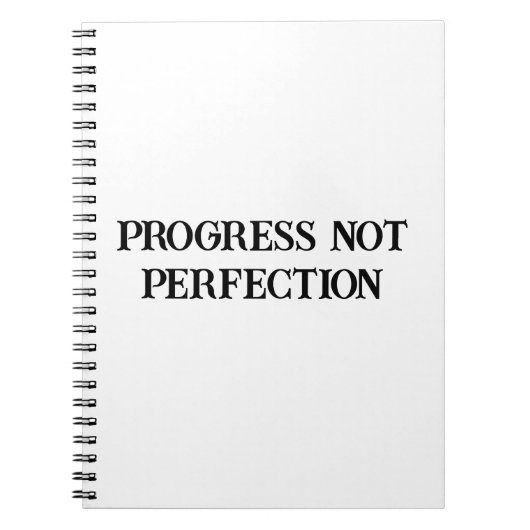 Progress Not Perfection Dagboek voor Mannen Notitieboek (Voorkant)