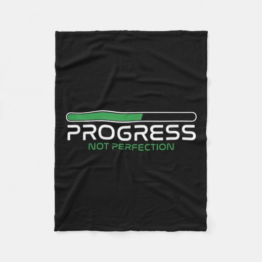 Progress Not Perfection _ Motivation Insration  Fleece Deken (Voorkant)