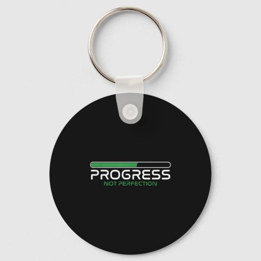 Progress Not Perfection _ Motivation Insration Sleutelhanger (Voorkant)