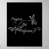 Progress Not Perfection Motivational Design Poster (Voorkant)
