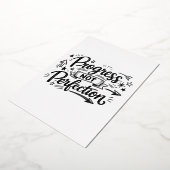 Progress Not Perfection Motivational Quote Design Folie Uitnodiging (Gedraaid)